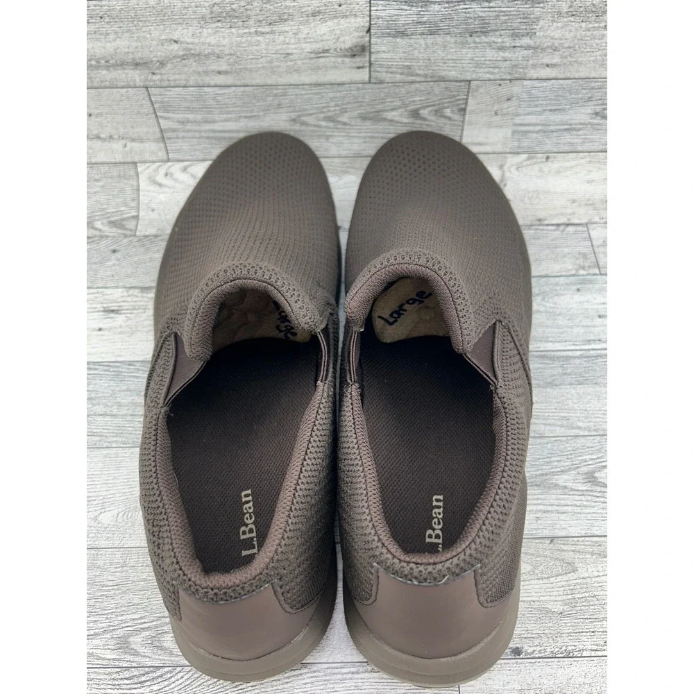 LL Bean Men Sz 13 Medium Brown Mesh Slip On Comfort Walking‎ Shoes 506002